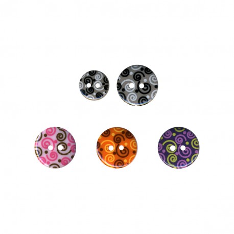 stephanoise M60658 - BOUTON ARABESQUES IMPRIME 2 TROUS