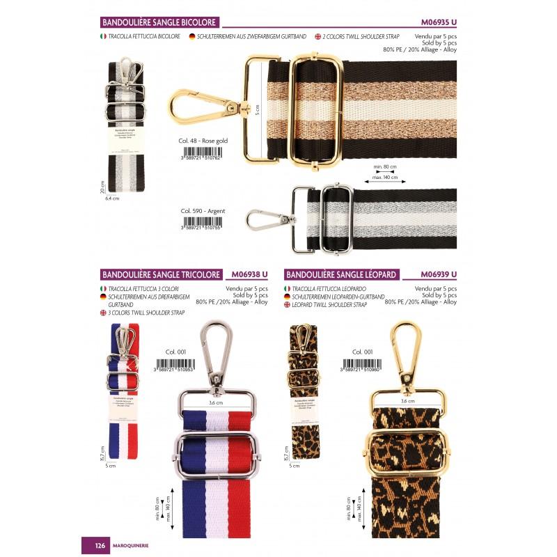 Stephanoise M6935 - BANDOULIERE SANGLE BICOLORE 50X140CM