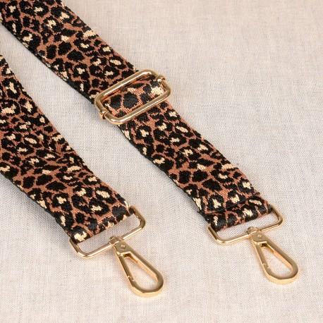 stephanoise M6939 - BANDOULIERE SANGLE LEOPARD 40x140cm