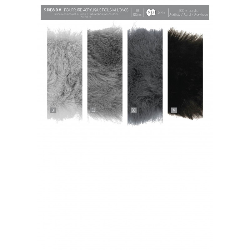Stephanoise S10138 - FOURRURE ACRYLIQUE POILS MI-LONGS