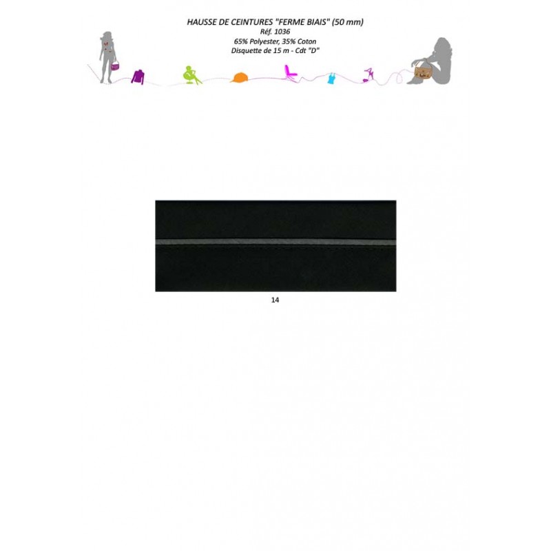 Stephanoise S1036 - HAUSSE DE CEINTURE 50MM FERME BIAIS