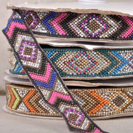 stephanoise S11115 - GALON PERLES ETHNIQUE THERMOCOLLANT