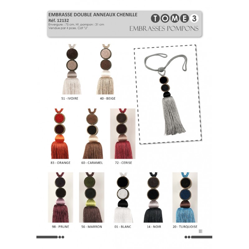 Stephanoise S12132 - EMBRASSE DOUBLE ANNEAUX VIEIL OR