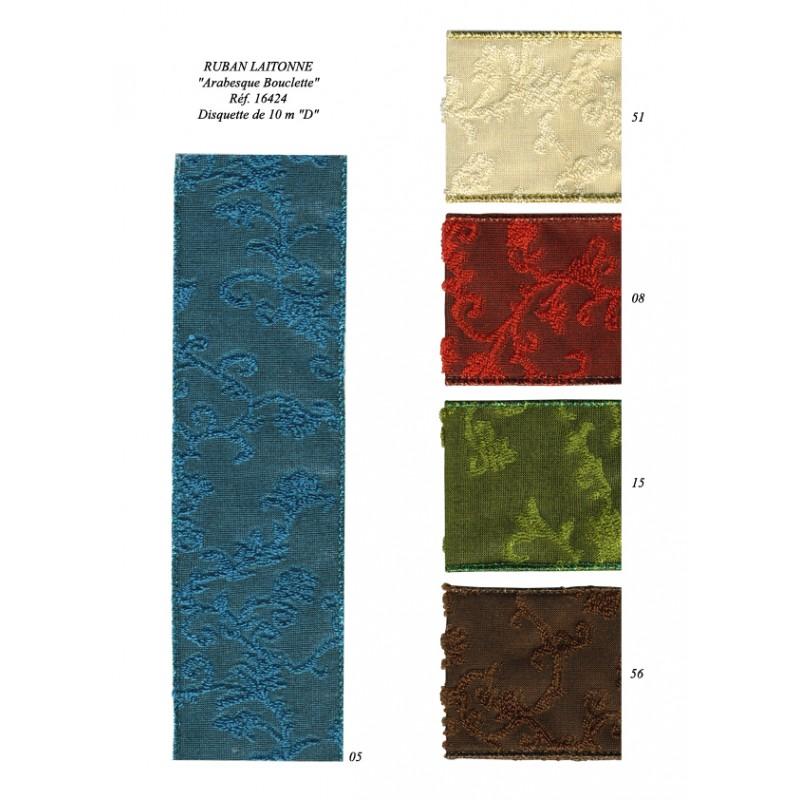 Stephanoise S16424 - RUBAN LAITONNE ARABESQUES BOUCLETTES