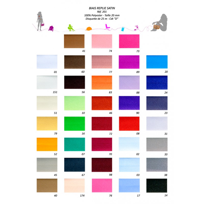 Stephanoise S201 - BIAIS REPLIE SATIN SOUPLE 20/10/10