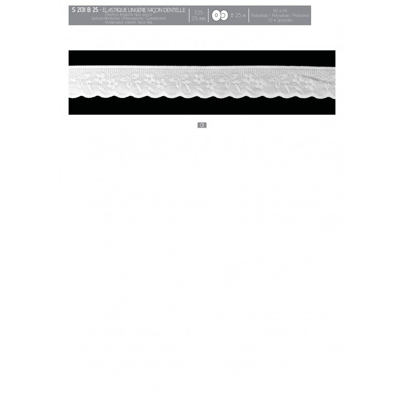 Stephanoise S2131 - ELASTIQUE LINGERIE FACON DENTELLE