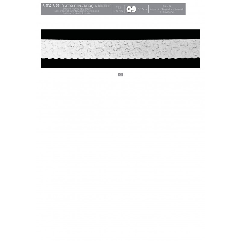 Stephanoise S2132 - ELASTIQUE LINGERIE FACON DENTELLE