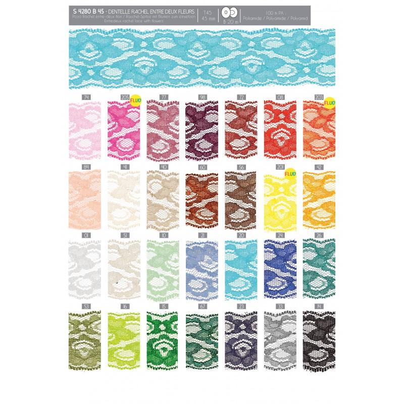 Stephanoise S4280 - DENTELLE RACHEL ENTRE DEUX FLEURS