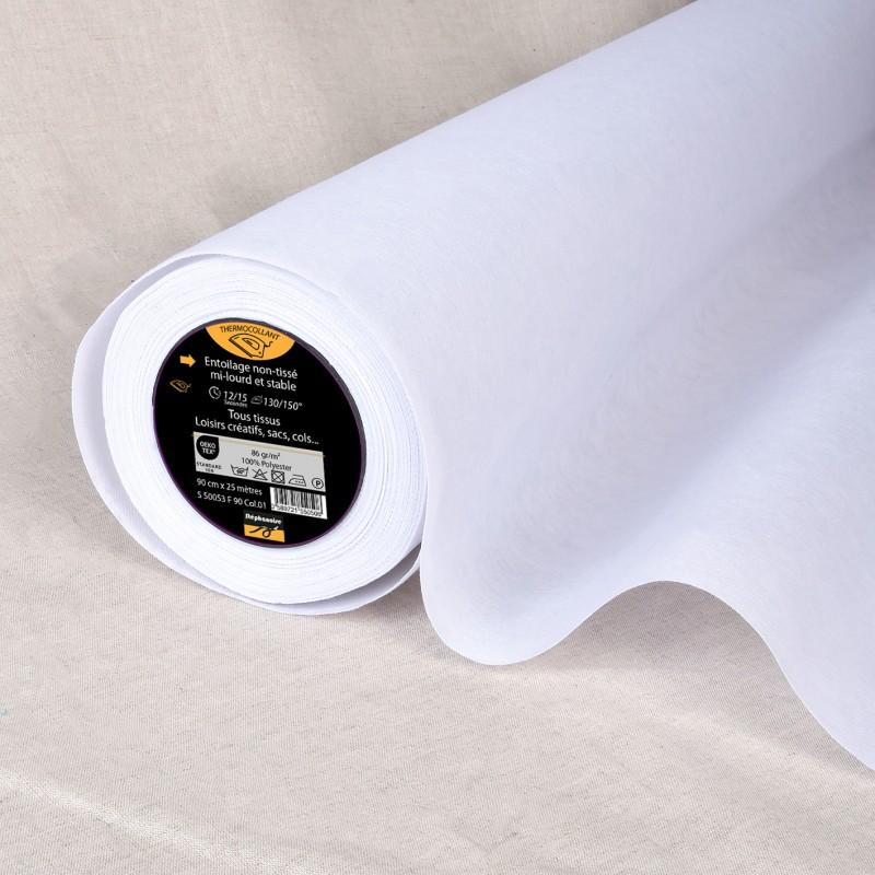 Stephanoise S50053 - TOILE THERMOCOLLANTE NON TISSEE MI LOURDE 86g/m2