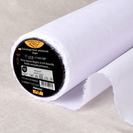 stephanoise S50056 - TOILE TISSEE THERMOCOLLANTE COTON 90 G/M2
