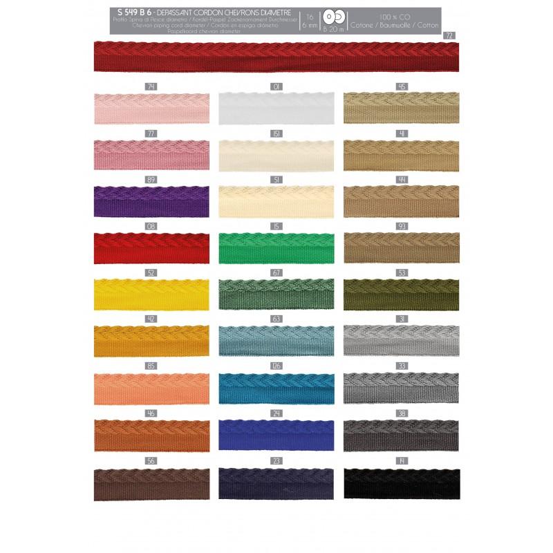 Stephanoise S549 - DEPASSANT CORDON CHEVRONS DIAMETRE 6MM