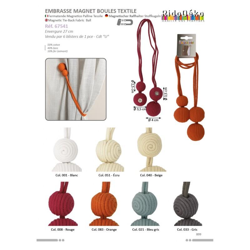 Stephanoise S67541 - EMBRASSE MAGNETIQUE BOULES TEXTILE