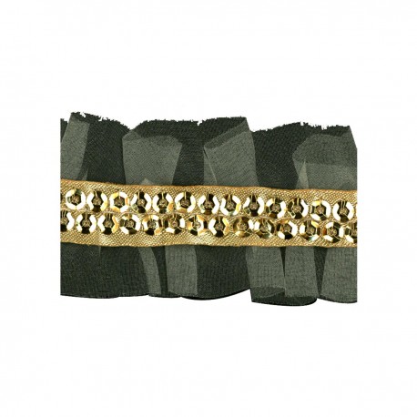 stephanoise S9706 - GALON PERLE ET PAILLETTE VOILE FRONCE