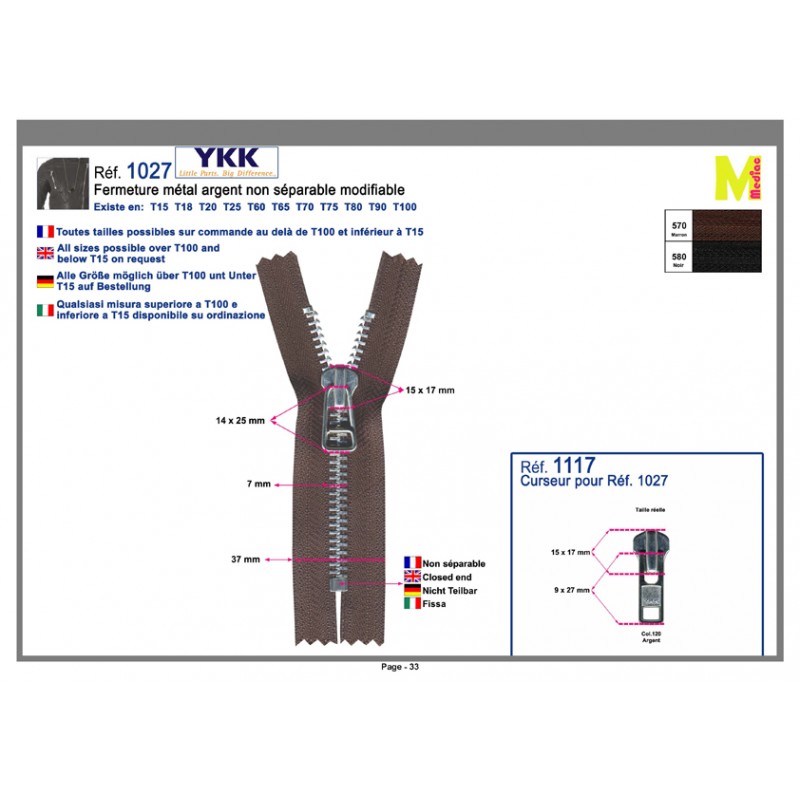 Stephanoise M1027 - MAC86H ALUMINIUM NON SEPARABLE