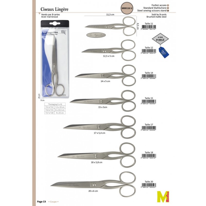 Stephanoise M116 - CISEAU LINGÈRE ACIER BROSSÉ