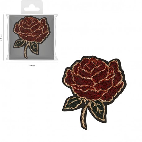 stephanoise M11725 - XL ECUSSON ROSE BRODEE 8X8CM