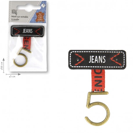 stephanoise M11741 - MINI BADGE JEAN'S N°5 4 5X5 5CM