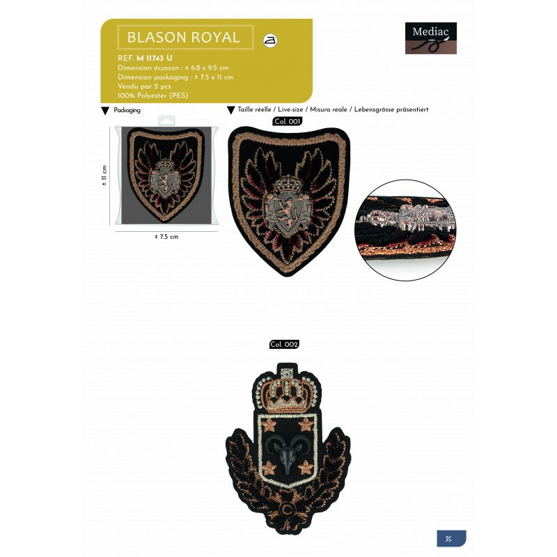 Stephanoise M11743 - ECUSSON BLASON ROYAL