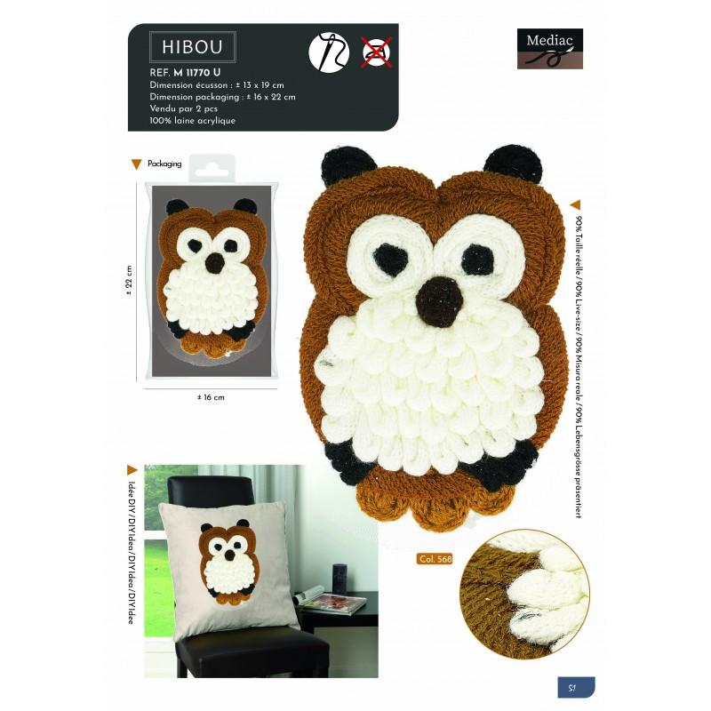 Stephanoise M11770 - XL ECUSSON PATCH HIBOU LAINE
