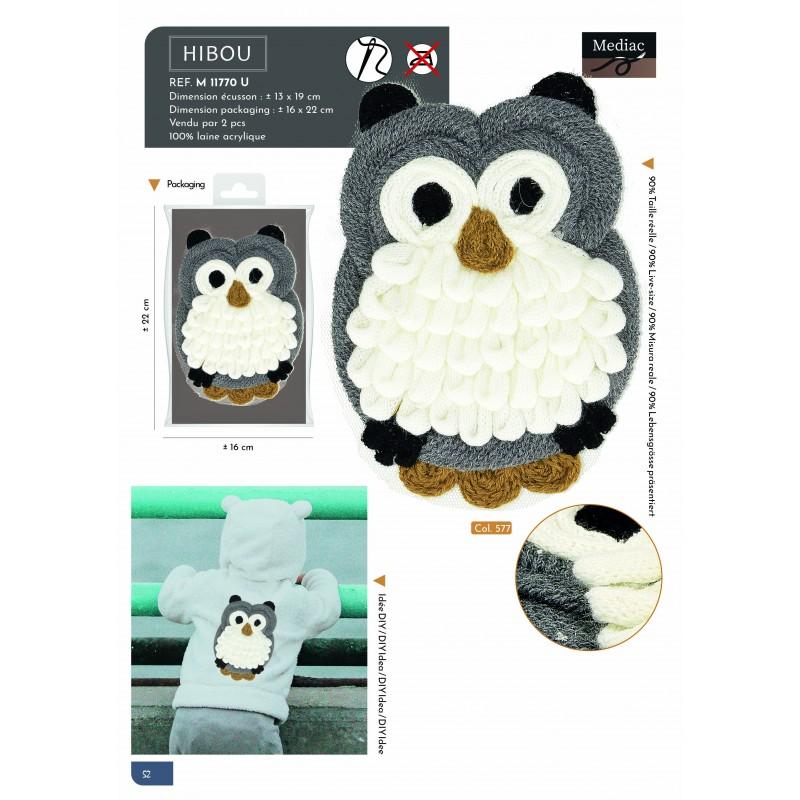 Stephanoise M11770 - XL ECUSSON PATCH HIBOU LAINE