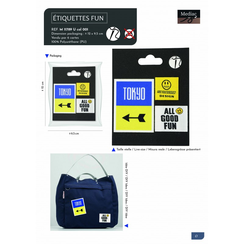 Stephanoise M11789 - XL ECUSSON ETIQUETTES FUN *3