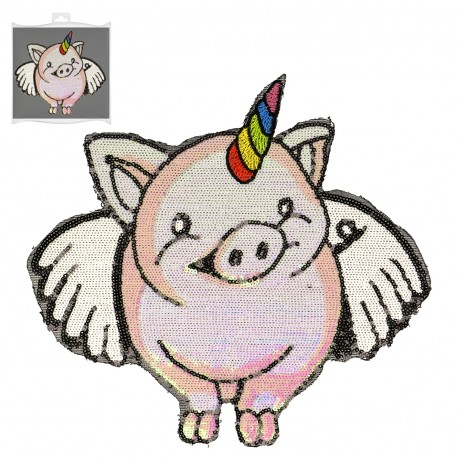 stephanoise M11795 - XL ECUSSON COCHON LICORNE