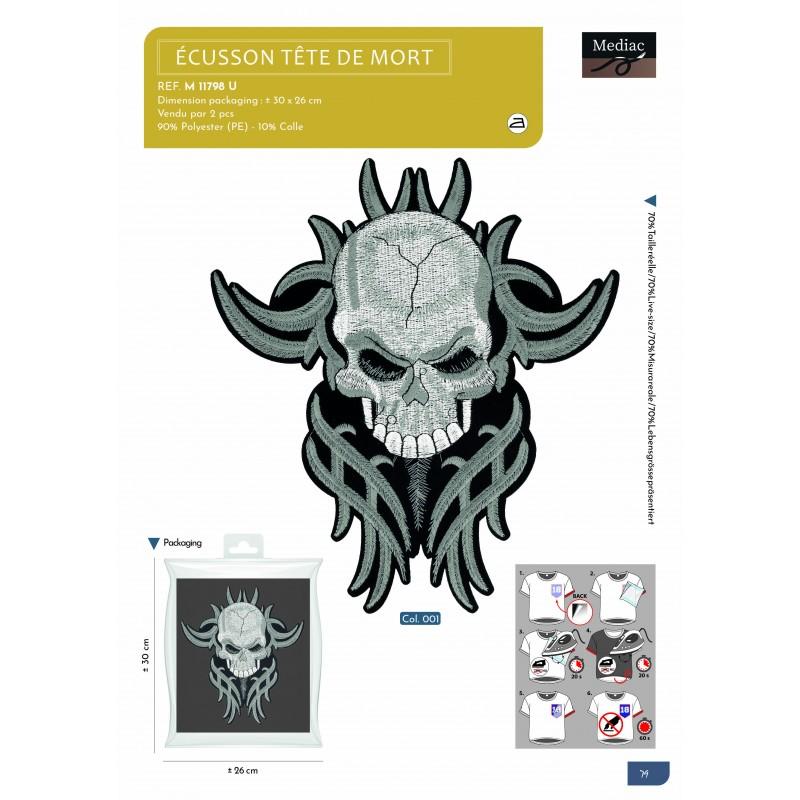 Stephanoise M11798 - XL ECUSSON TÊTE DE MORT