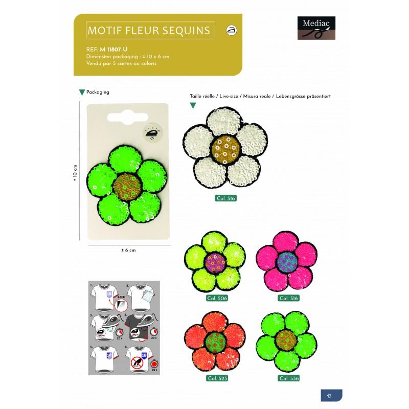 Stephanoise M11807 - MOTIF FLEUR SEQUINS