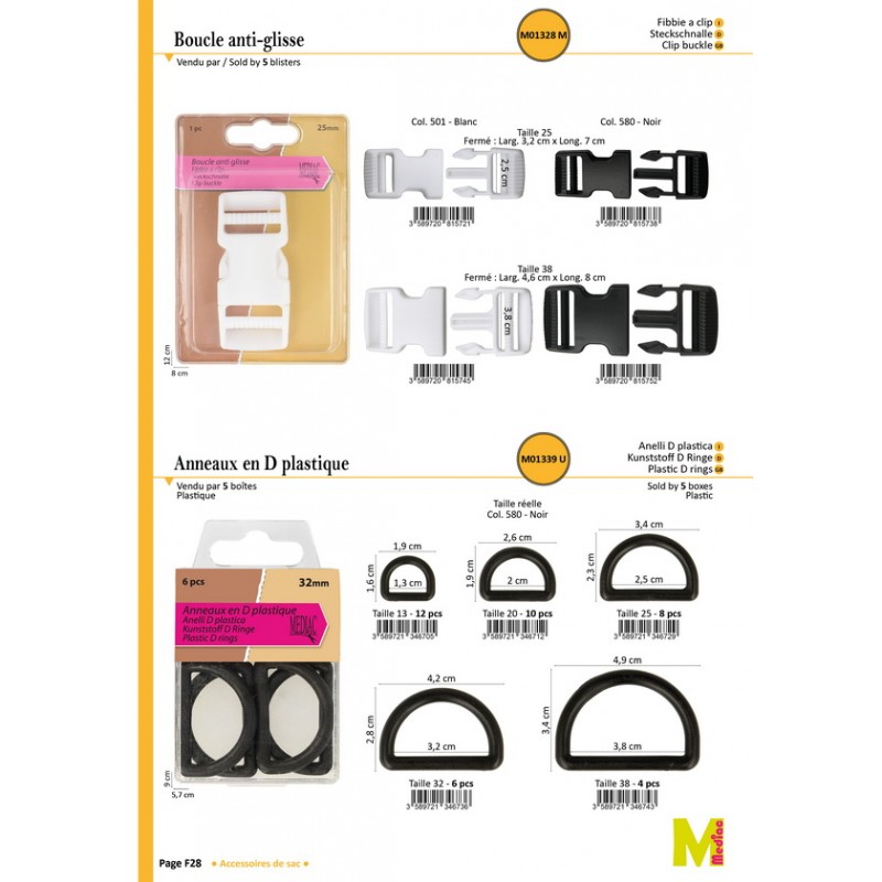 Stephanoise M1339 - ANNEAUX D PLASTIQUE 13MM*12