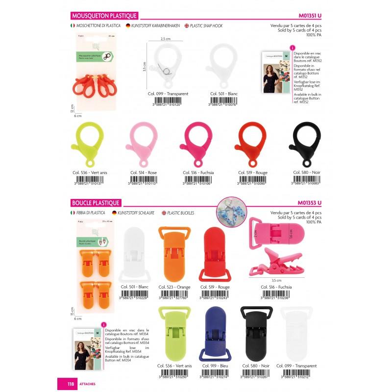 Stephanoise M1351 - MOUSQUETON PLASTIQUE 35X25MM *4