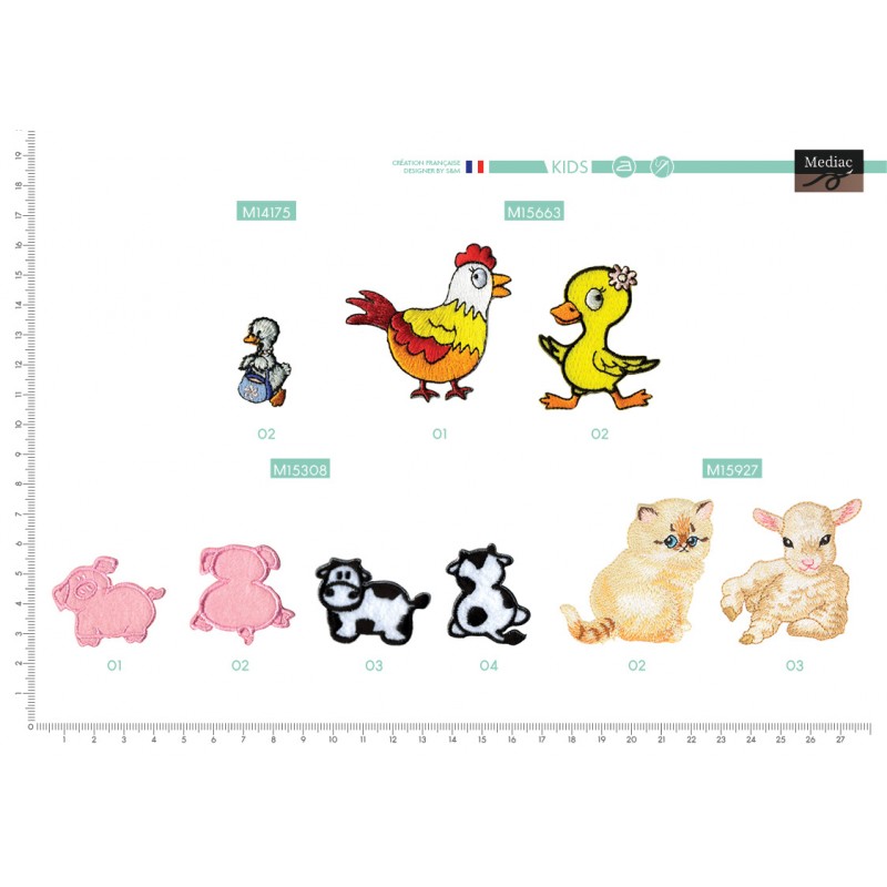 Stephanoise M14175 - M ECUSSON MOTIF"ANIMAUX"