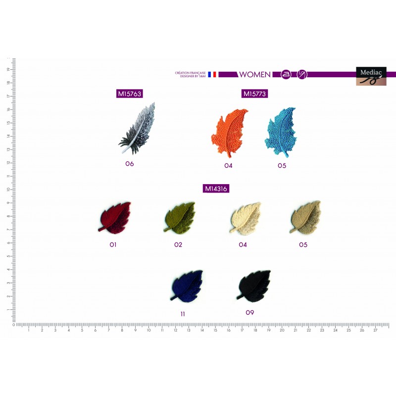 Stephanoise M14316 - S ECUSSON FEUILLES COLOREES