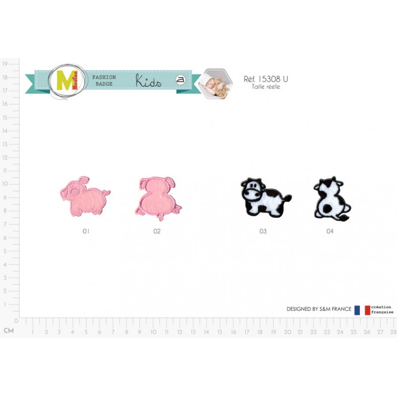 Stephanoise M15308 - S ECUSSON COCHON/VACHE FACE&DOS