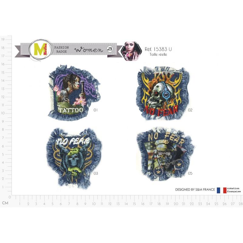 Stephanoise M15383 - M ECUSSON MOTIFS TRIBAUX JEANS