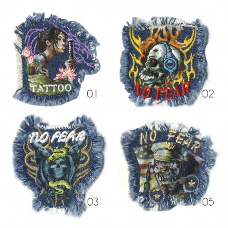 stephanoise M15383 - M ECUSSON MOTIFS TRIBAUX JEANS