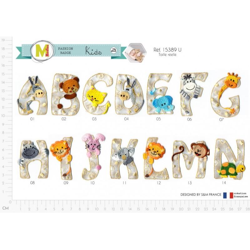 Stephanoise M15389 - M ECUSSON ALPHABET GRIS ANIMAUX