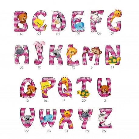 stephanoise M15390 - M ECUSSON ALPHABET ENFANT ROSE