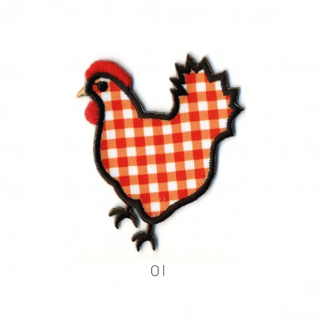 stephanoise M15426 - M ECUSSON POULE MOTIF ROUGE