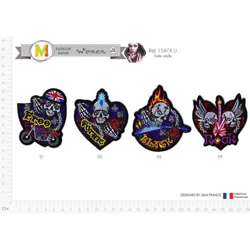 Stephanoise M15474 - M ECUSSON TETES DE MORT "ROCK"