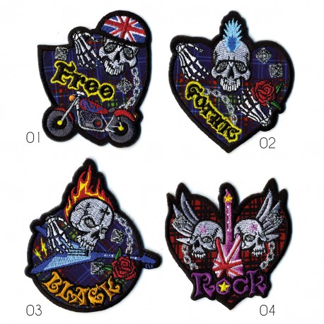 stephanoise M15474 - M ECUSSON TETES DE MORT "ROCK"