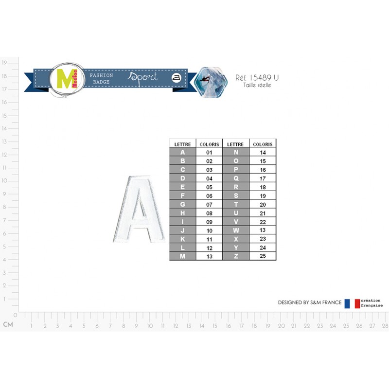 Stephanoise M15489 - S ECUSSON ALPHABET BLANC