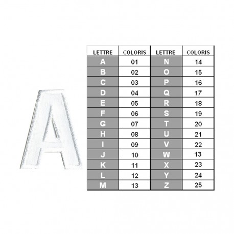 stephanoise M15489 - S ECUSSON ALPHABET BLANC