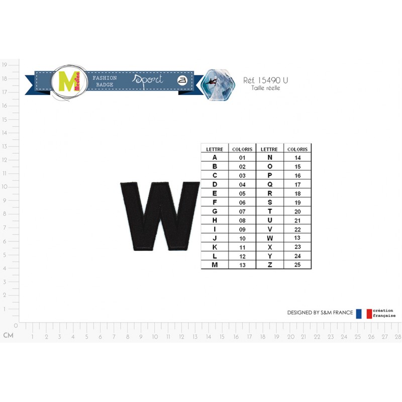 Stephanoise M15490 - S ECUSSON ALPHABET NOIR