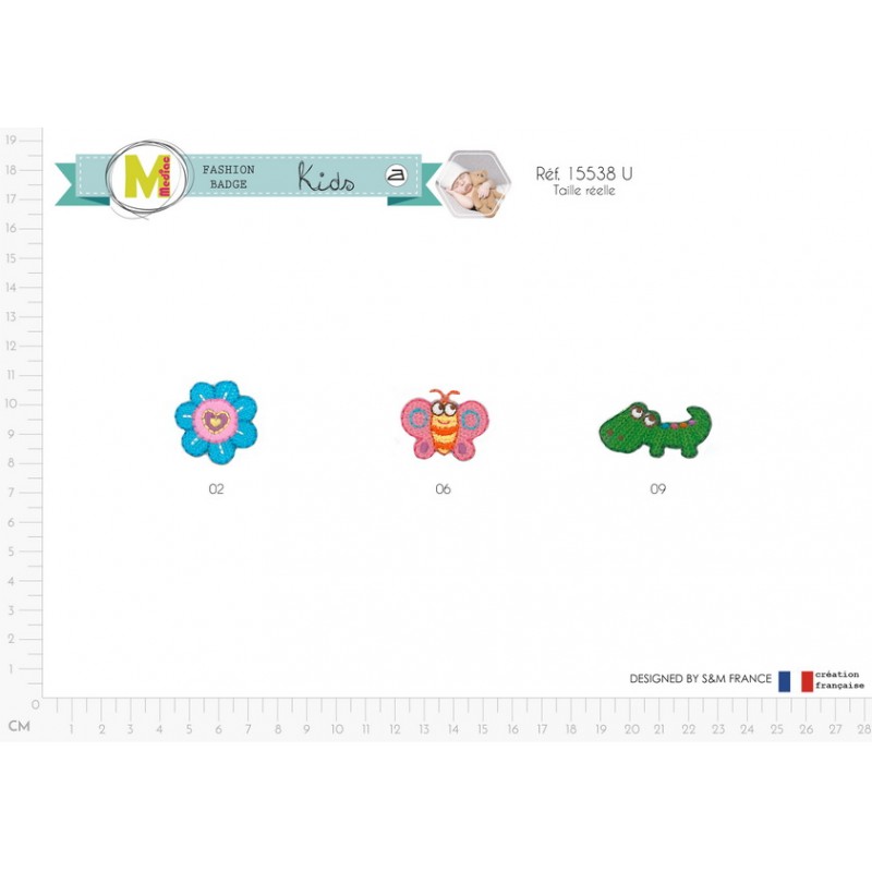 Stephanoise M15538 - S ECUSSON FLEURS FRUITS ANIMAUX