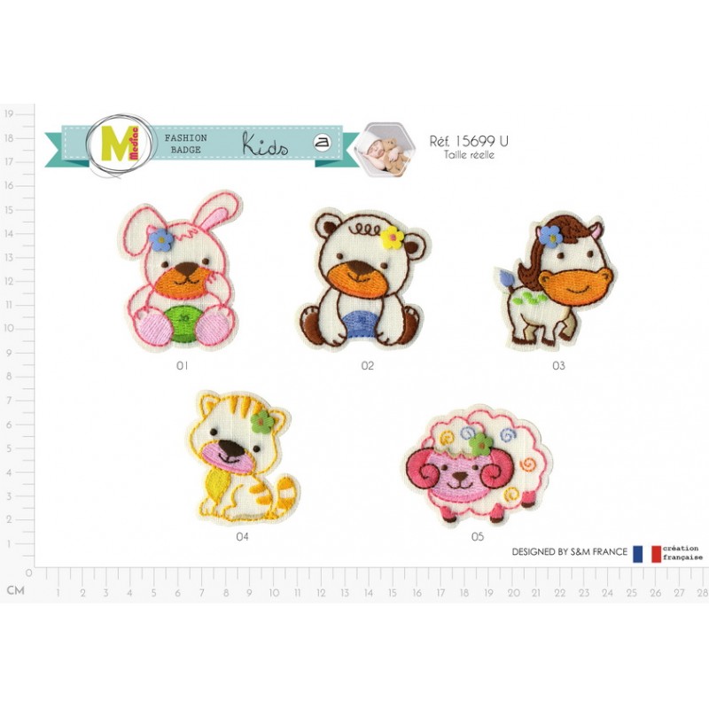 Stephanoise M15699 - M ECUSSON ANIMAUX FOND TISSU