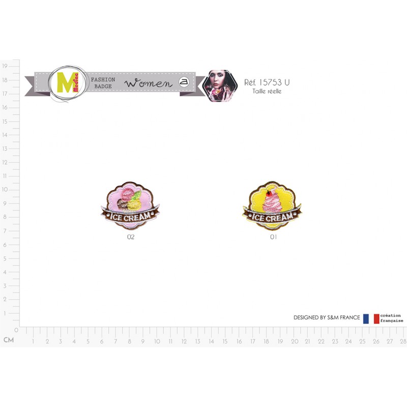 Stephanoise M15753 - S ECUSSON BADGE ICE CREAM