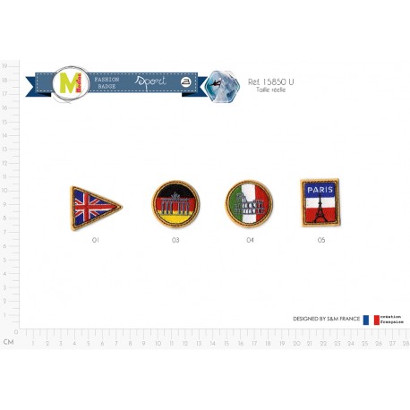 stephanoise M15850 - S ECUSSON DRAPEAUX MONUMENTS