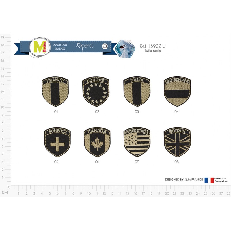 Stephanoise M15922 - S ECUSSON BLASON PAYS