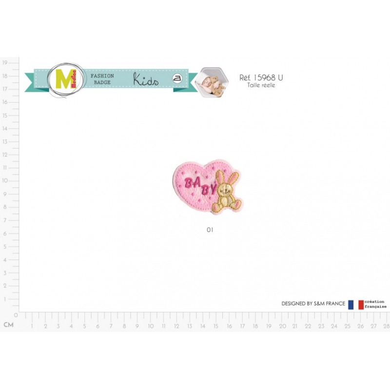 Stephanoise M15968 - M ECUSSON BABY COEUR 4X5 5CM