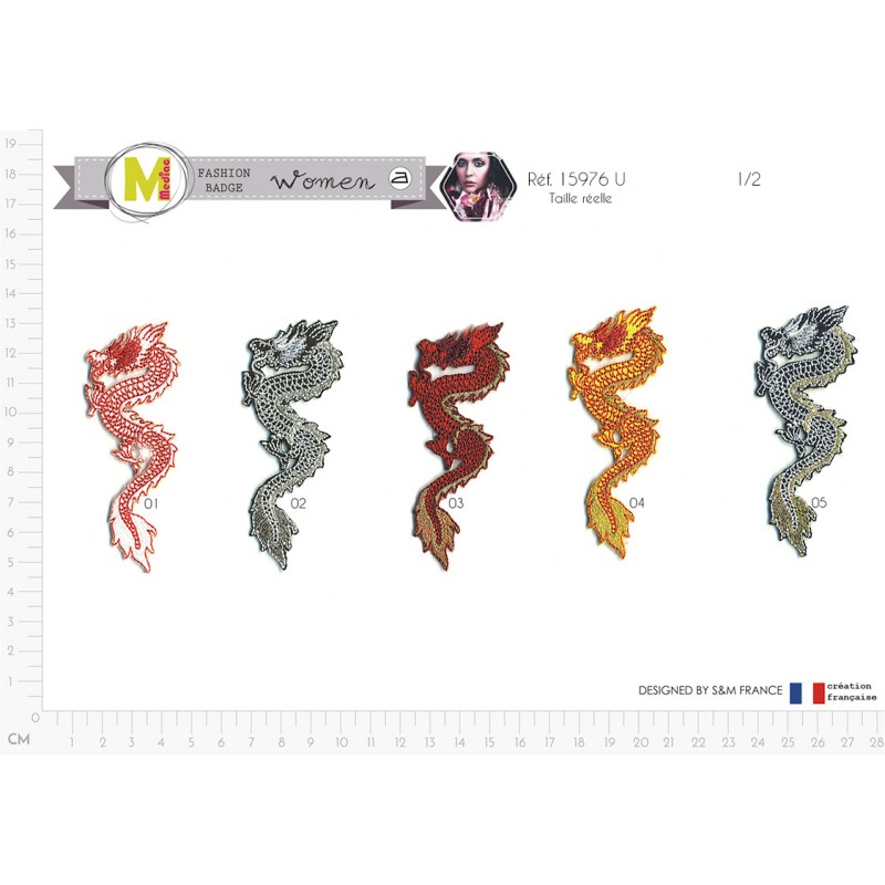 Stephanoise M15976 - M ECUSSON DRAGONS 8 5X3 CM